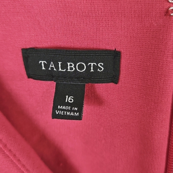 Talbots Womens Pink Dress With Puff Sleeves Size 16 - Picture 2 of 8